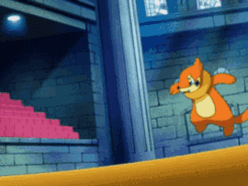 Cartoon Character Jumping Over Wall in Video Game