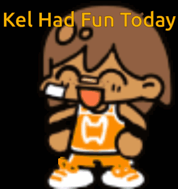 Cartoon Character Kel Had Fun Today