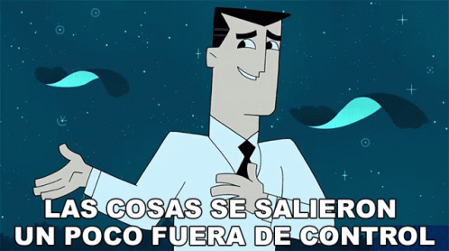 Cartoon Character Las Cosas Se Salieron Un Poco Fuera De Control