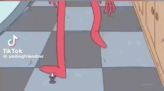 Cartoon Character Laying On Floor In Tie GIF