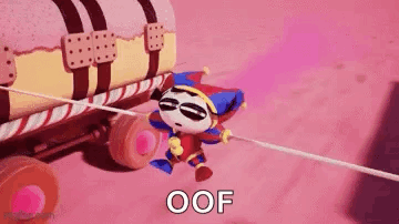 Cartoon Character Laying on Pink Surface with Pink Suitcase