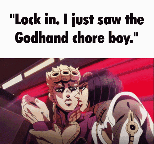 Cartoon Character Lock In I Just Saw The Godhand Chore Boy