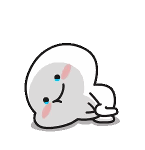 Cartoon Character Lying Down Crying Peace Sign