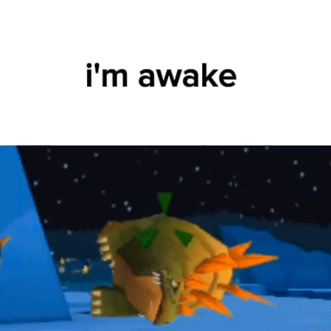 Cartoon Character Lying Down I M Awake
