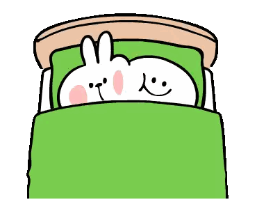 Cartoon Character Lying in Bed