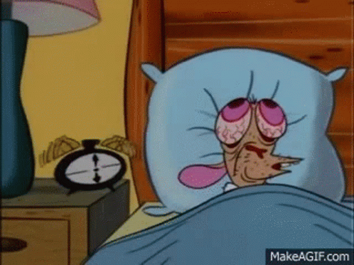 Cartoon Character Lying In Bed GIF