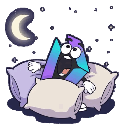Cartoon Character Lying in Bed