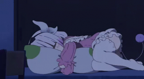 Cartoon Character Lying on Bed