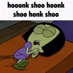 Cartoon Character Lying on Bed Hoonk Shoo