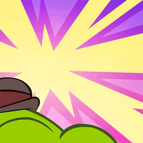 Cartoon Character Lying on Green Surface