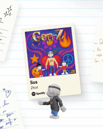 Cartoon Character Next to Gen-Z Poster