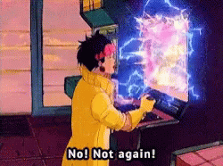 Cartoon Character No Not Again Arcade Machine