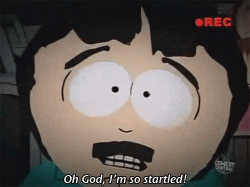 Cartoon Character Oh God I'm So Startled GIF