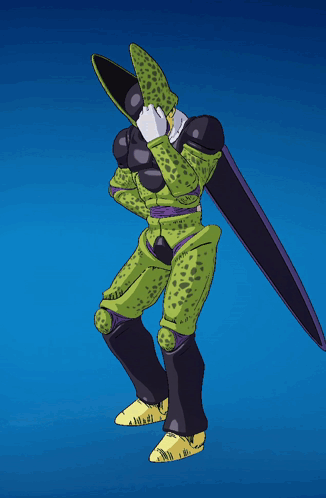 Cartoon Character On Blue Background GIF