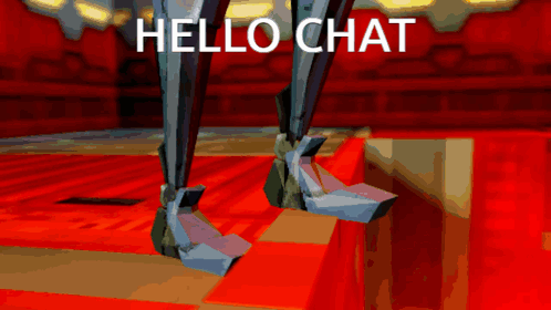 Cartoon Character on Red Carpet Saying Hello Chat