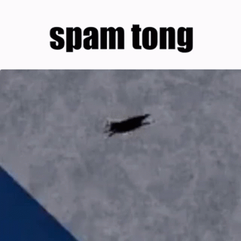 Cartoon Character on Snow Hill Saying Spam Tong