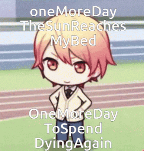 Cartoon Character One More Day Sun Reaches Bed