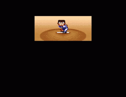 Cartoon Character Playing Baseball on Field