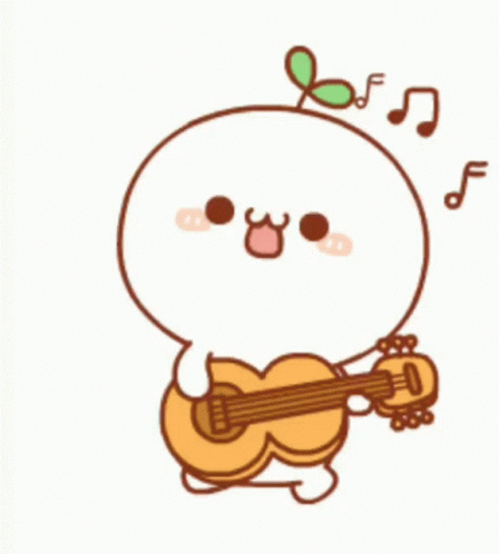 Cartoon Character Playing Guitar