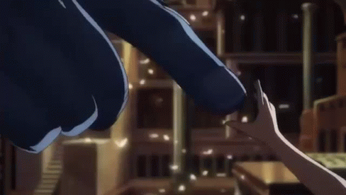 Cartoon Character Pointing In Front Of City GIF