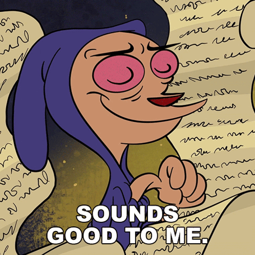 Cartoon Character Pointing Saying Sounds Good To Me GIF