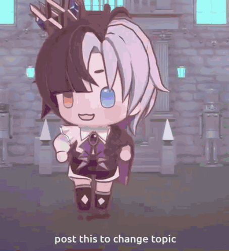 Cartoon Character Post This To Change Topic GIF