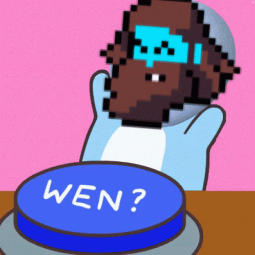 Cartoon Character Pressing Wen Button