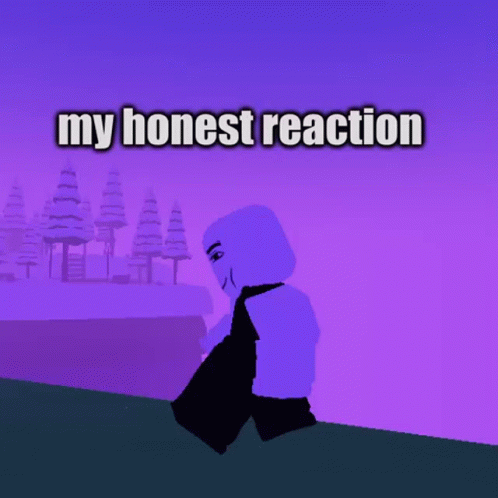 Cartoon Character Purple Background My Honest Reaction
