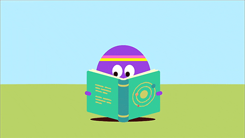 Cartoon Character Reading Book Fast Bar Exam GIF