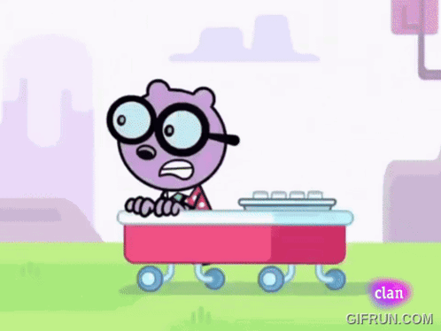 Cartoon Character Riding Cooler