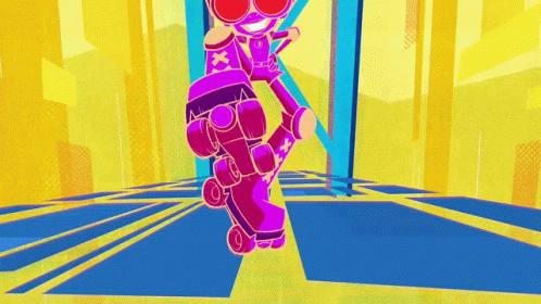 Cartoon Character Riding Roller Skate