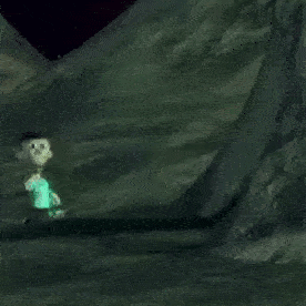 Cartoon Character Running And Pointing GIF