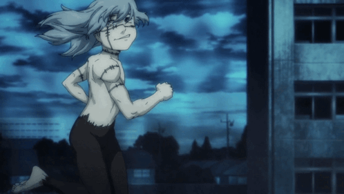 Cartoon Character Running in Darkness