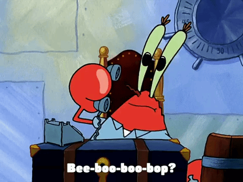 Cartoon Character Saying Bee-Boo-Boo-Bop On Phone GIF