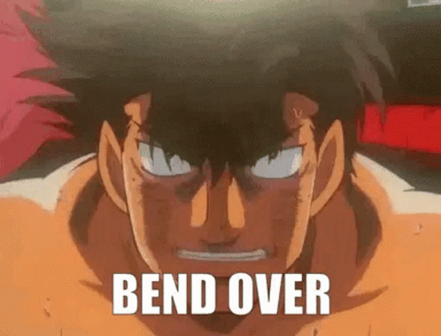 Cartoon Character Saying Bend Over