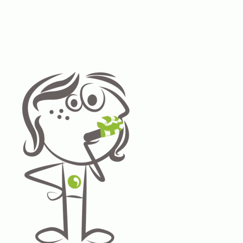 Cartoon Character Saying Bon Anniversaire