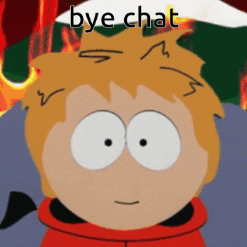 Cartoon Character Saying Bye Chat