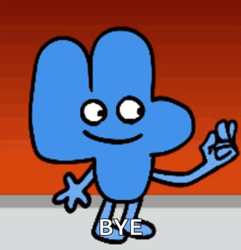 Cartoon Character Saying Bye