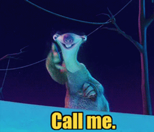 Cartoon Character Saying Call Me GIF