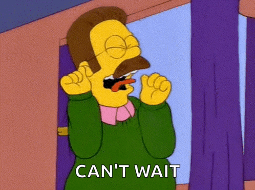 Cartoon Character Saying Cant Wait