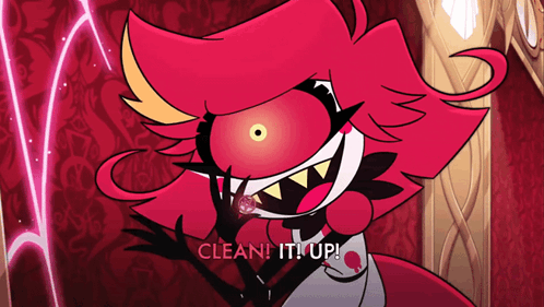Cartoon Character Saying Clean It Up