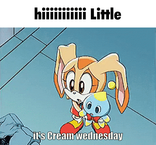 Cartoon Character Saying Cream Wednesday Holding Baby Chao