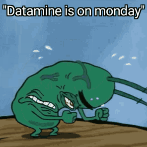 Cartoon Character Saying Datamine Is On Monday