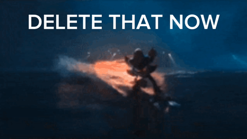 Cartoon Character Saying Delete That Now