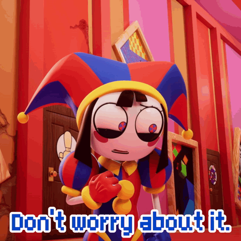 Cartoon Character Saying Don't Worry About It With Lollipop GIF
