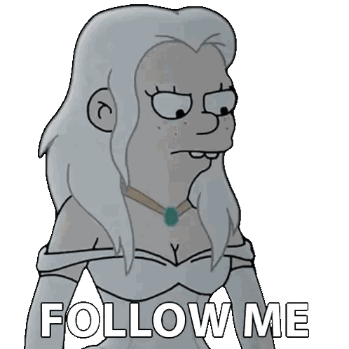 Cartoon Character Saying Follow Me