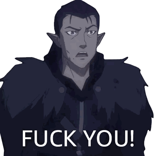 Cartoon Character Saying Fuck You