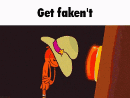 Cartoon Character Saying Get Faken GIF