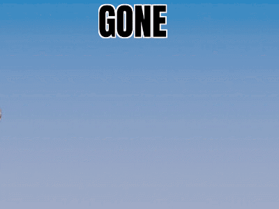 Cartoon Character Saying Gone