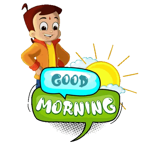 Cartoon Character Saying Good Morning